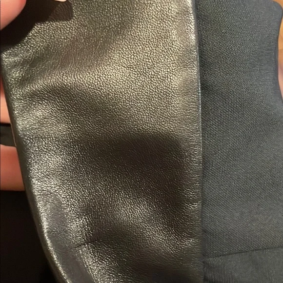 Rag & Bone Black Mo Pants Leather Waistband cuffed crop pants - Picture 7 of 8